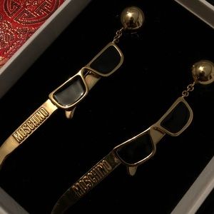 Moschino Collab Gold Plated Clip-on Earrings